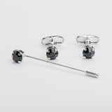 Combo "BASIC" gemelos + alfiler con piedra Swarovski®