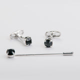 Combo "BASIC" gemelos + alfiler con piedra Swarovski®