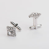 Combo "SQUARE" gemelos + alfiler con piedra Swarovski®