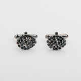 Gemelos negros "SHIELD" con piedras Swarovski®