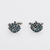 Gemelos azules "SHIELD" con piedra Swarovski®