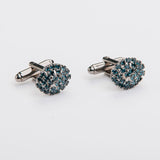 Gemelos azules "SHIELD" con piedra Swarovski®
