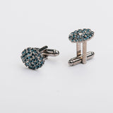 Gemelos azules "SHIELD" con piedra Swarovski®