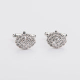 Gemelos "SCUDO" en plata con piedra Swarovski®