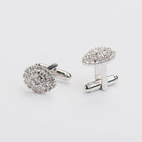 Gemelos "SCUDO" en plata con piedra Swarovski®