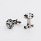 Gemelos "ROUND" de bronce con piedra Swarovski®