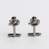 Gemelos negros "NODO" con piedra Swarovski®