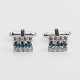 Gemelos y broche "STRIPES" con piedra Swarovski®