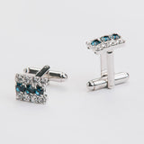 Gemelos y broche "STRIPES" con piedra Swarovski®