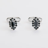 Gemelos y broche "O CROWN" con piedra Swarovski®