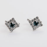 Gemelos y broche "SQUARE" con piedra Swarovski®