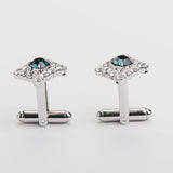 Gemelos y broche "SQUARE" con piedra Swarovski®