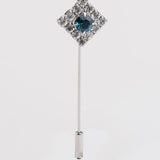 Gemelos y broche "SQUARE" con piedra Swarovski®
