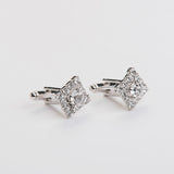 Gemelos y broche "SQUARE" con piedra Swarovski®