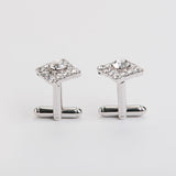 Gemelos y broche "SQUARE" con piedra Swarovski®