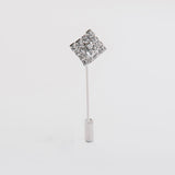 Gemelos y broche "SQUARE" con piedra Swarovski®