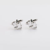 Gemelos y broche "BAGUETTE" con piedra Swarovski®