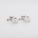 Gemelos y broche "BAGUETTE" con piedra Swarovski®