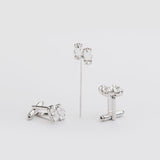 Gemelos y broche "BAGUETTE" con piedra Swarovski®