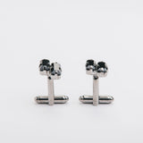 Gemelos y broche "BAGUETTE" con piedra Swarovski®