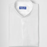 Camisa de sastre ROMA con cuello mandarín y tejido oblicuo