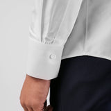Camisa de sastre ROMA con cuello mandarín y tejido oblicuo