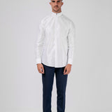 Camisa de sastre ROMA con cuello mandarín y tejido oblicuo