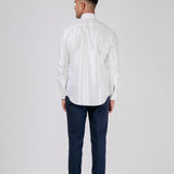 Camisa de sastre ROMA con cuello mandarín y tejido oblicuo