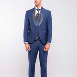 Traje con cuello mao "Royal Flame"