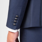 Traje de esmoquin con cuello chal azul marino