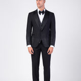 Traje negro total "Obsidian Spark"