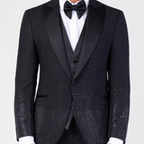 Traje negro total "Obsidian Spark"