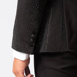 Traje negro total "Obsidian Spark"